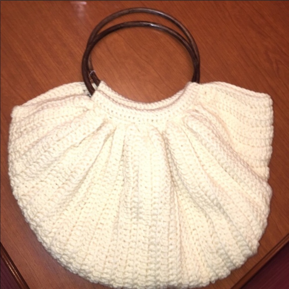 👜Unique crochet satchel EUC
